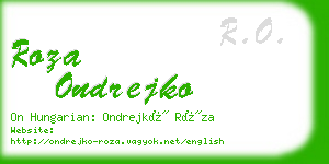 roza ondrejko business card